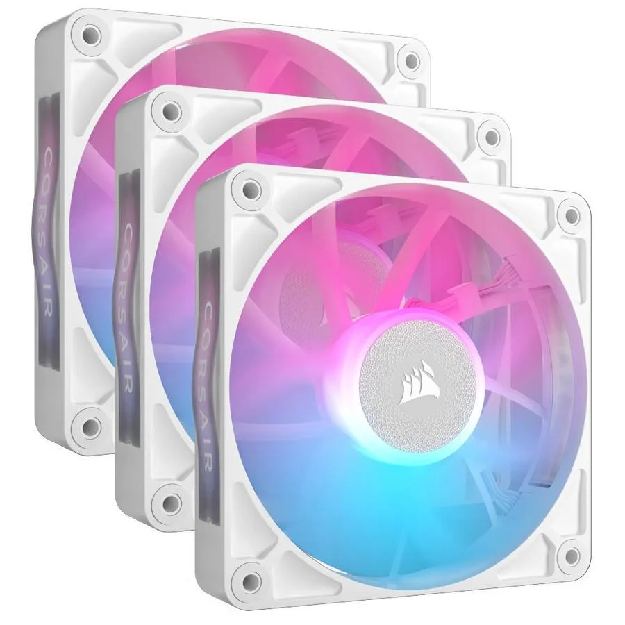 FAN COOLER CORSAIR WHITE ICUE RX120 RGB 120 TRIPLE PACK
