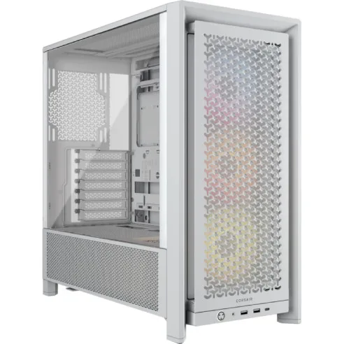 GABINETE CORSAIR 4000D RS FRAME ARGB MID-TOWER WHITE FAN X3