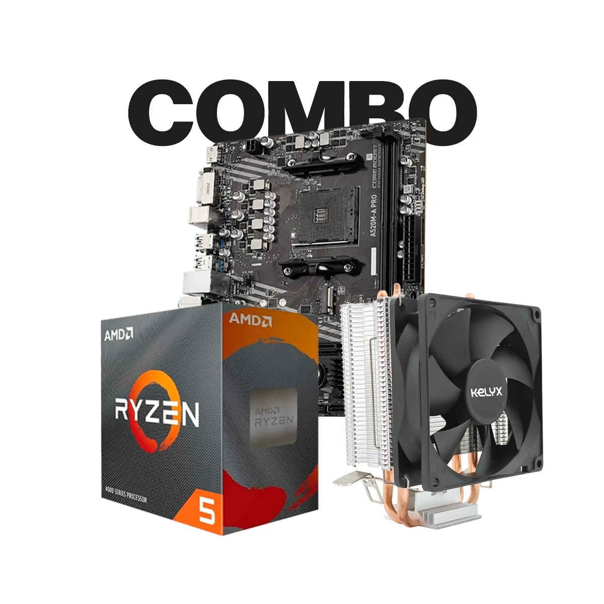 Pc Kelyx MB MSI A520M-A Pro / Proces AMD Ryzen 5-3400G Tray / CPU Cooler Kelyx