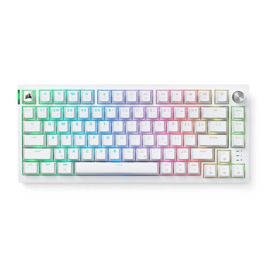 TECLADO MECÁNICO CORSAIR K65 PLUS RGB WIRELESS FROST WHITE EN