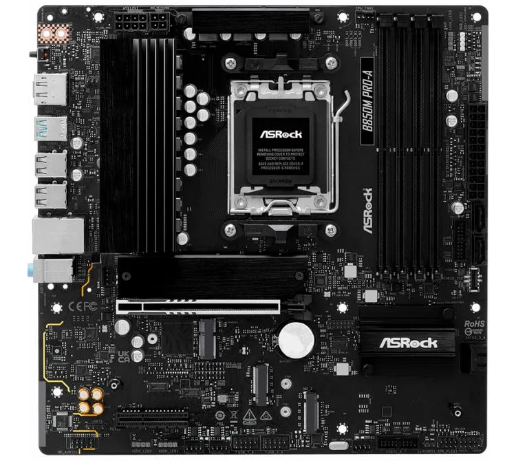 MOTHER ASROCK (AM5) B850M PRO-A DDR5 WHITE BOX 90-MXBR80-A0UAYAZ