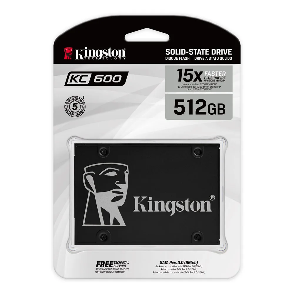 DISCO SSD 512GB KINGSTON KC600 SATA III 2.5"