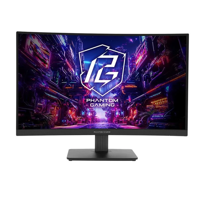 MONITOR 27" CURVO ASROCK PHANTOM GAMING PG27QRT1B QHD 180HZ WI FI