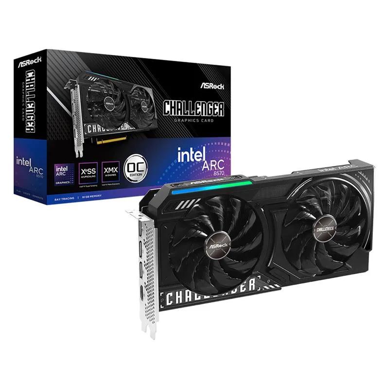 PLACA DE VIDEO ARC B570 10GB ASROCK INTEL CHALLENGER OC