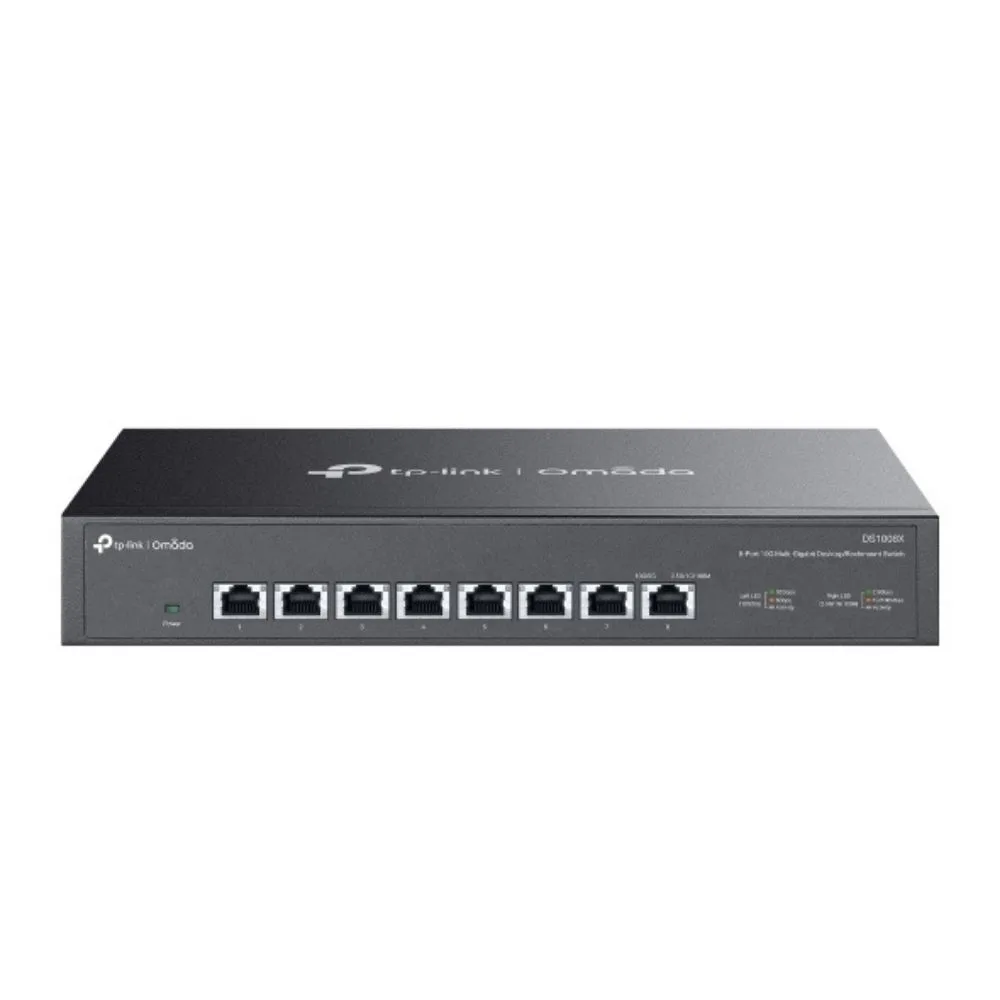TP-LINK OMADA DS1008X CONMUTADOR DE ESCRITORIO/MONTAJE EN BASTIDOR NO GESTIONADO DE 8 PUERTOS Y 10 G