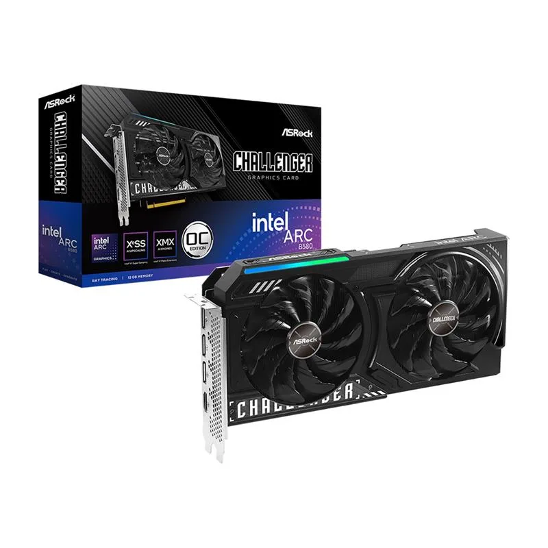 PLACA DE VIDEO ARC B580 12GB ASROCK INTEL CHALLENGER OC