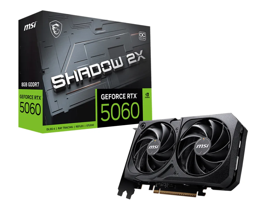 PLACA DE VIDEO RTX 5060 8GB MSI SHADOW 2X OC