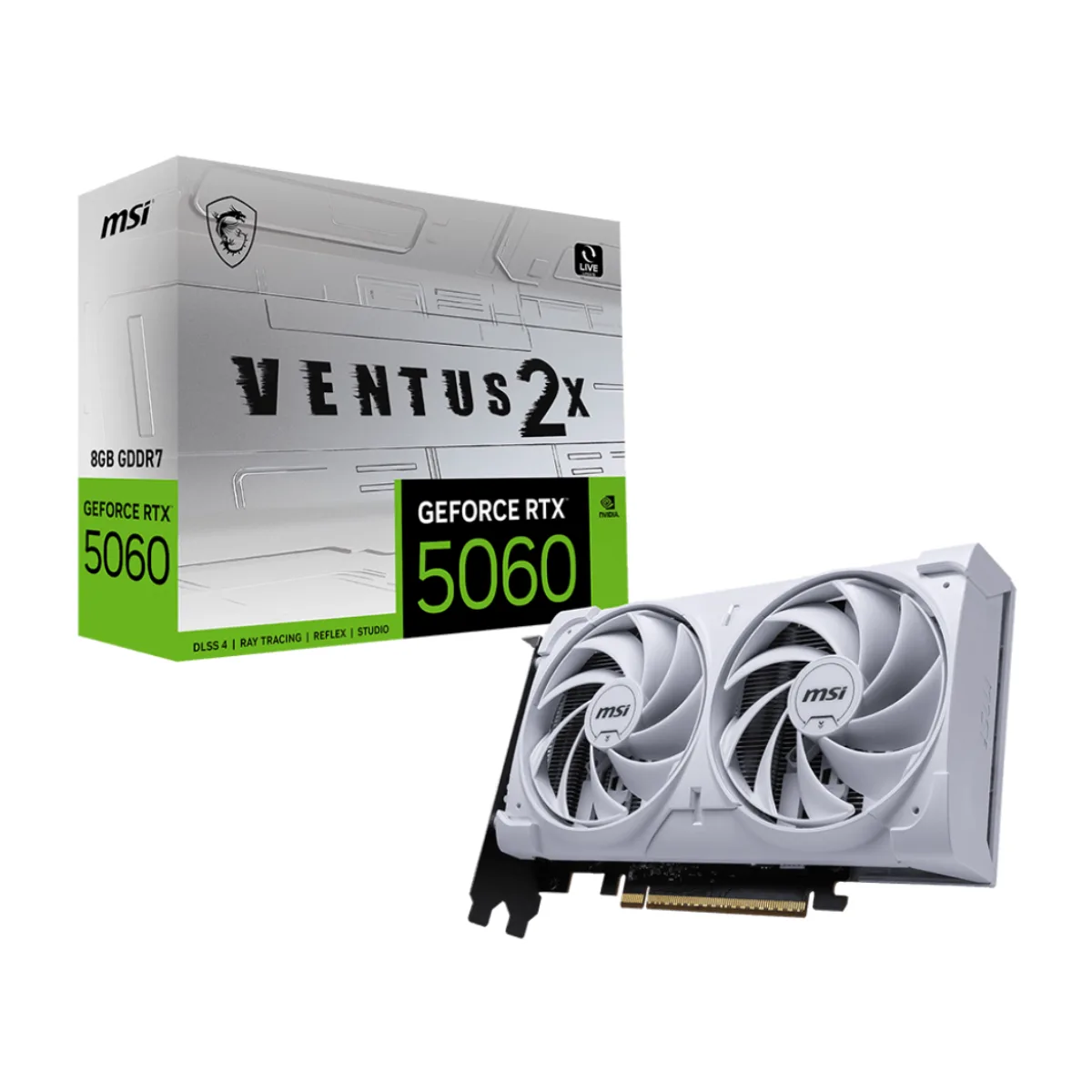 PLACA DE VIDEO RTX 5060 8GB MSI VENTUS 2X OC WHITE