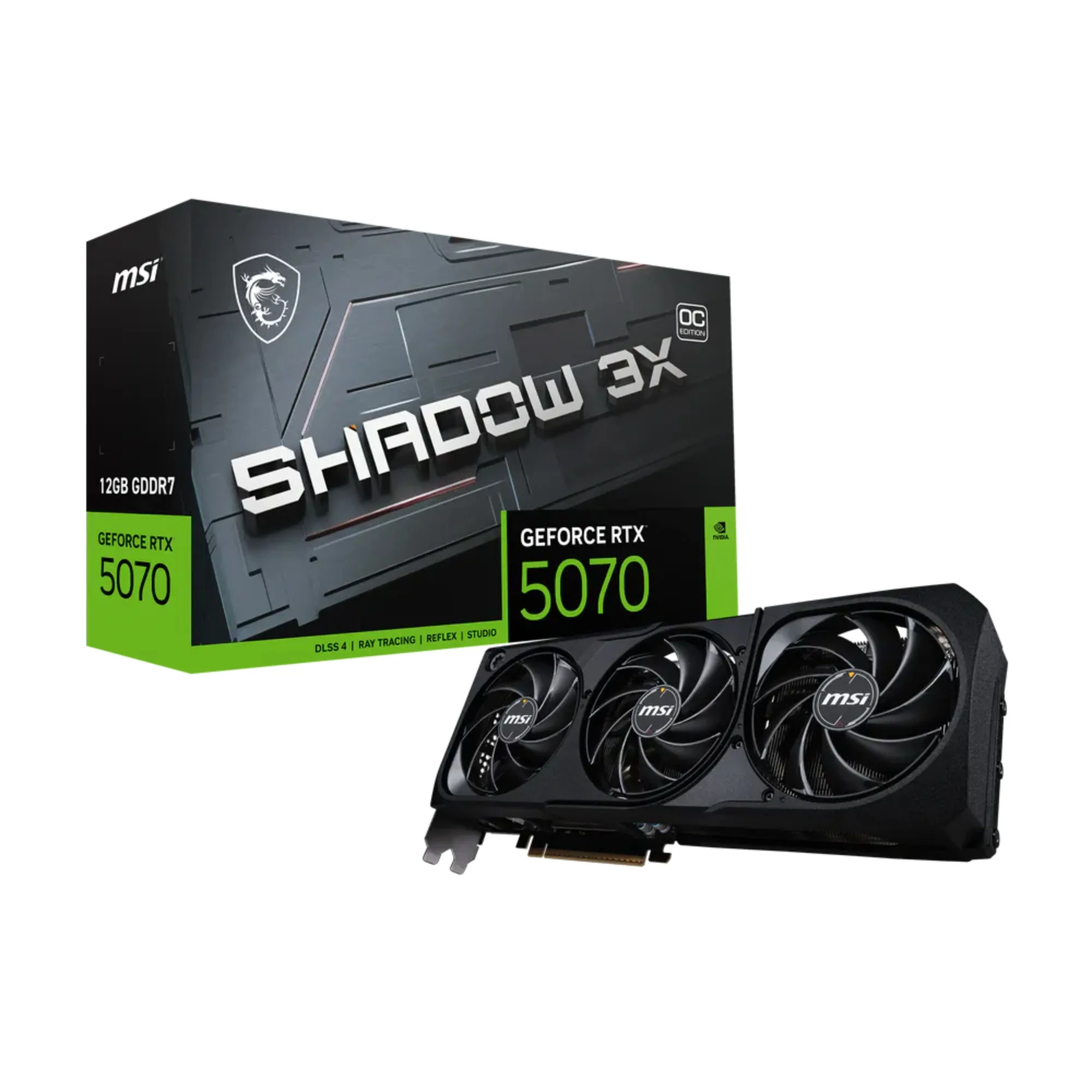PLACA DE VIDEO RTX 5070 12GB MSI SHADOW 3X OC GDDR7 912-V532-242