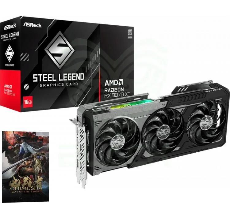 Placa De Video Rx 9070 Xt 16GB Asrock Gddr6 Steel Legend Dark Placa De Video Rx 9070 Xt 16GB Asrock Gddr6 Steel Legend Dark