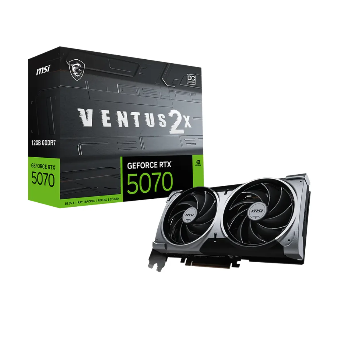 PLACA DE VIDEO RTX 5070 12GB MSI VENTUS 2X OC BLACK