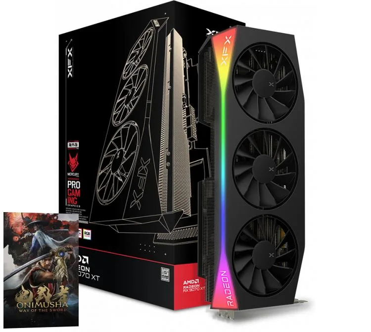 PLACA DE VIDEO RX 9070 XT 16GB XFX GDDR6 MERCURY OC GAMING EDITION RGB