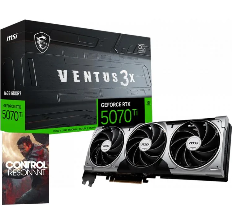 PLACA DE VIDEO RTX 5070 TI 16GB MSI GDDR7 VENTUS 3X OC
