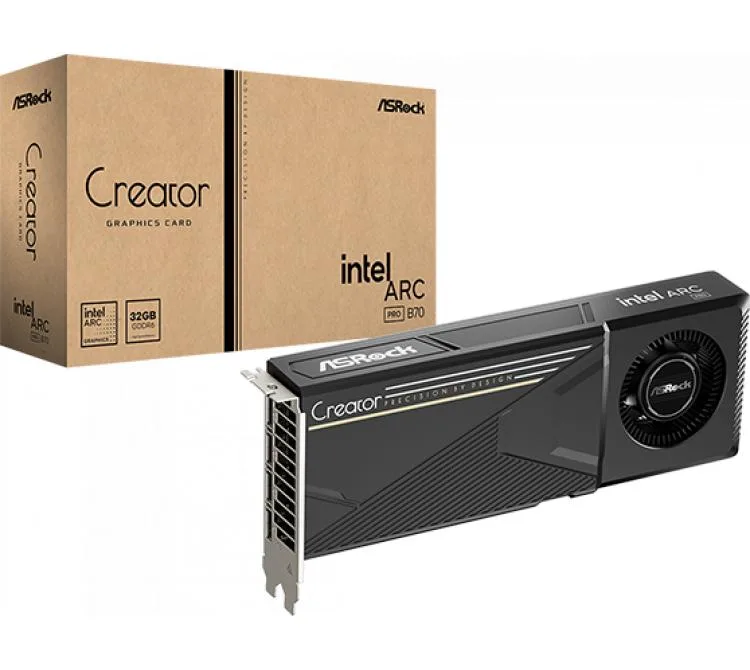 PLACA DE VIDEO ASROCK INTEL ARC PRO B70 CREATOR 32GB GDDR6 AI