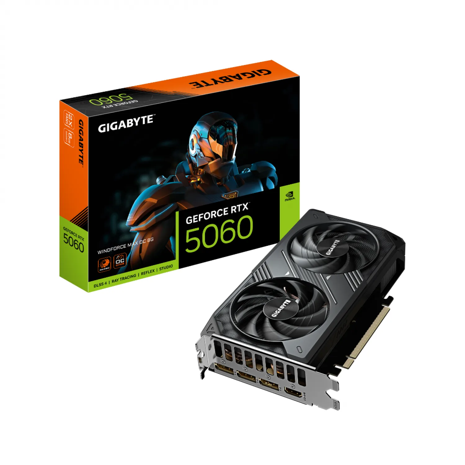 PLACA DE VIDEO RTX 5060 8GB GIGABYTE NVIDIA WINDFORCE MAX OC