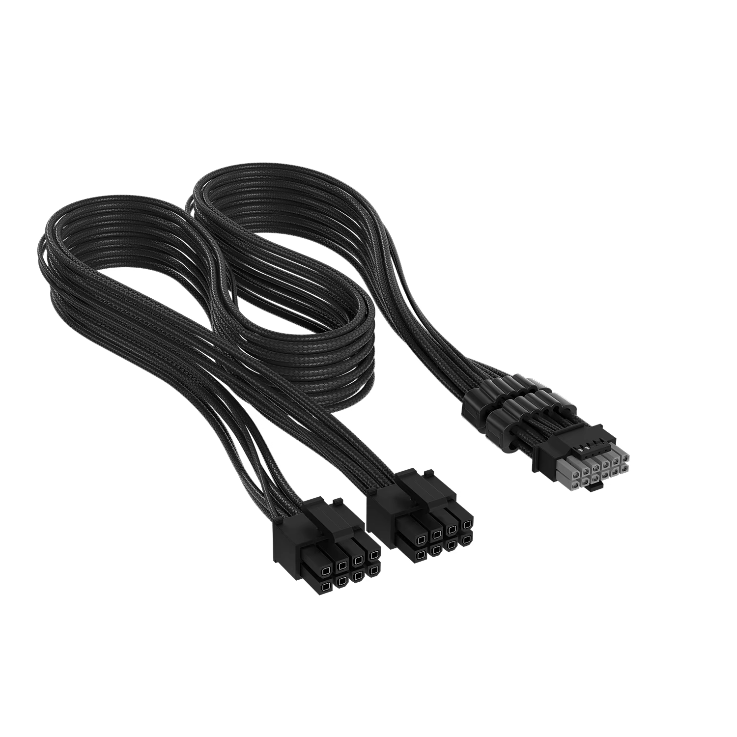 CABLE PREMIUM CON FUNDA 2X 8-PIN PCIE 12V Y 2X6 600W TYPE 4 NEGRO