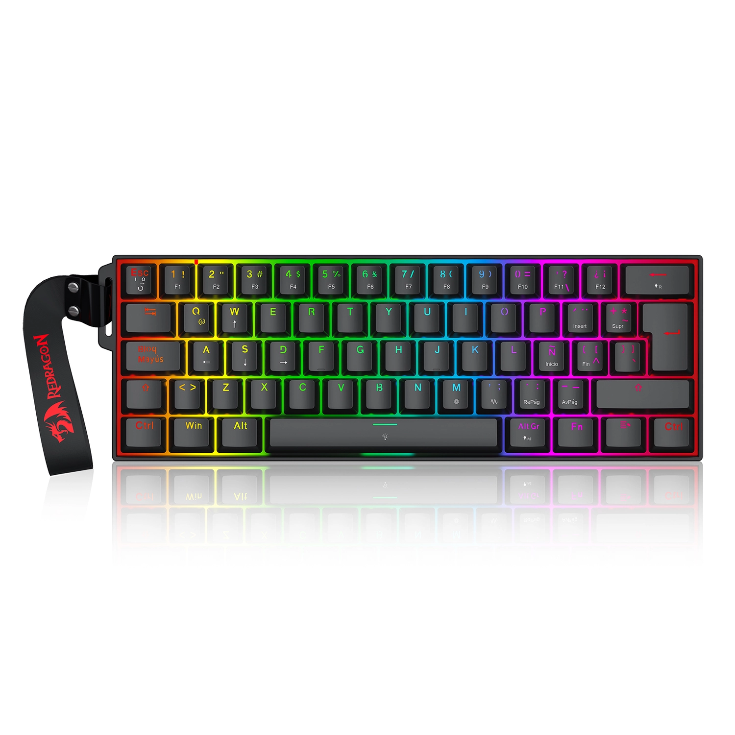 TECLADO REDRAGON FIZZ K617 MAGNÉTICO NEGRO