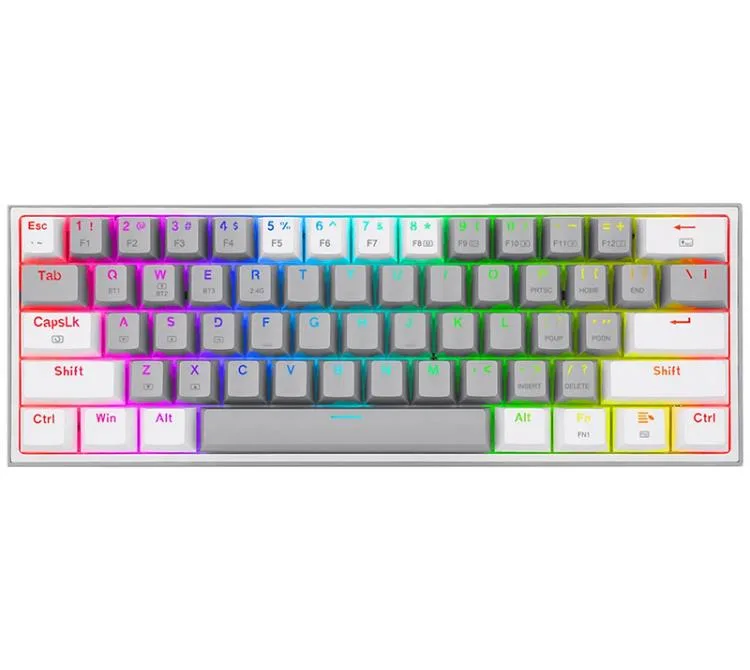 TECLADO INALÁMBRICO FIZZ PRO K616 GRIS/BLANCO