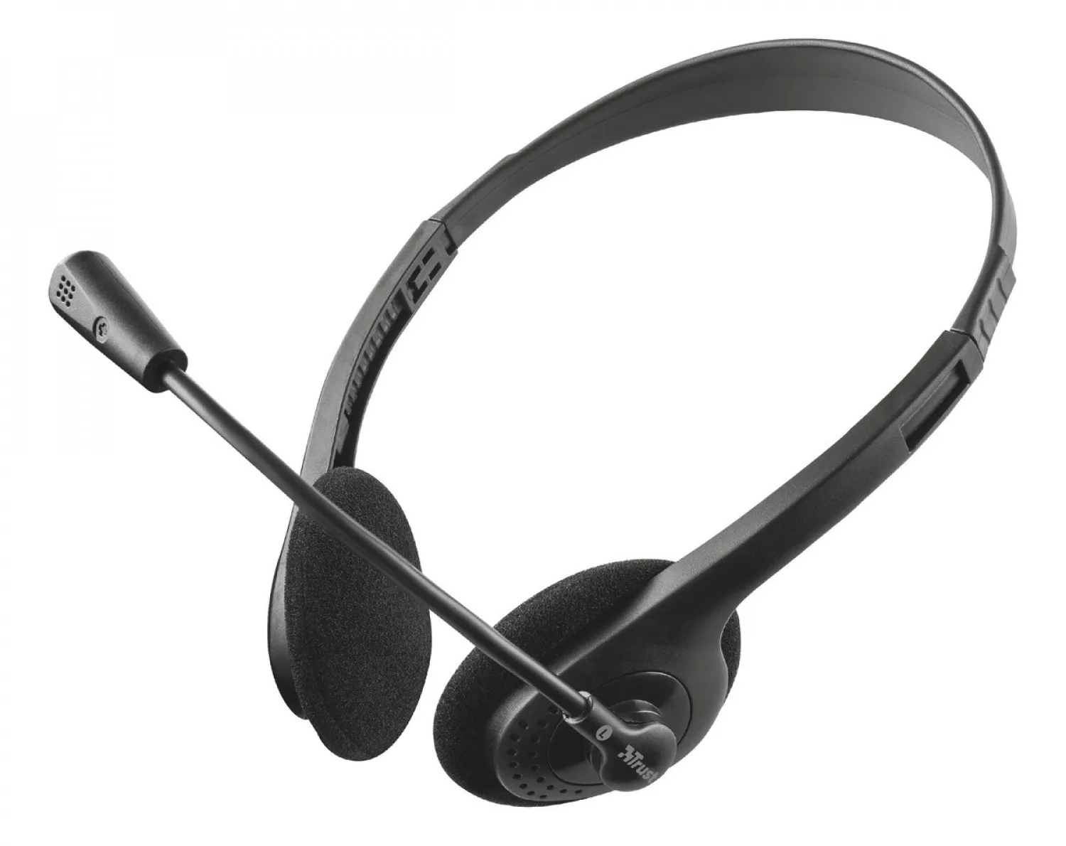 AURICULARES TRUST PRIMO LIGEROS CON MICRÓFONO AJUSTABLE NEGRO