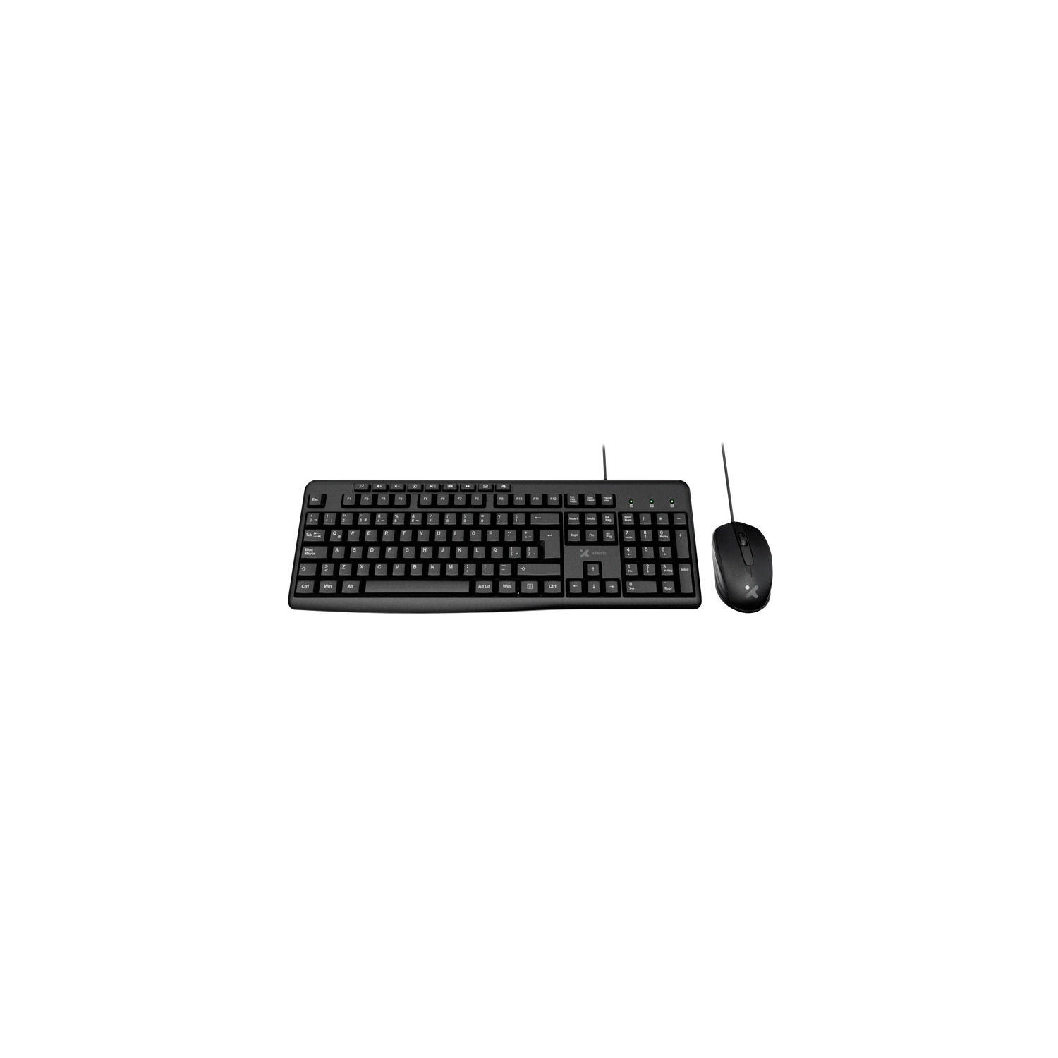 COMBO TECLADO Y MOUSE XTECH ESPAÑOL NEGRO USB