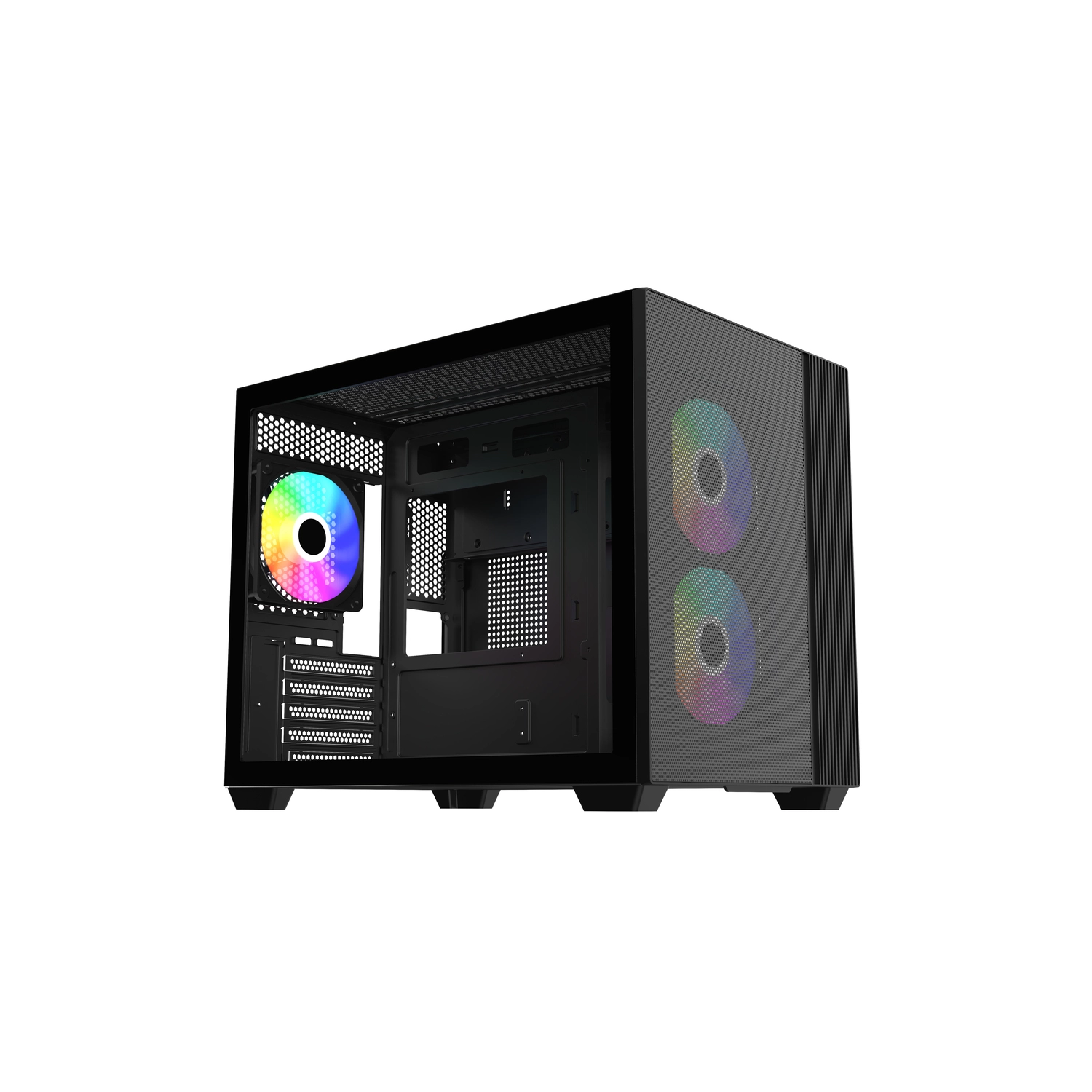 GAB COOLER MASTER ELITE 461 3*FAN ARGB M-ATX WH
