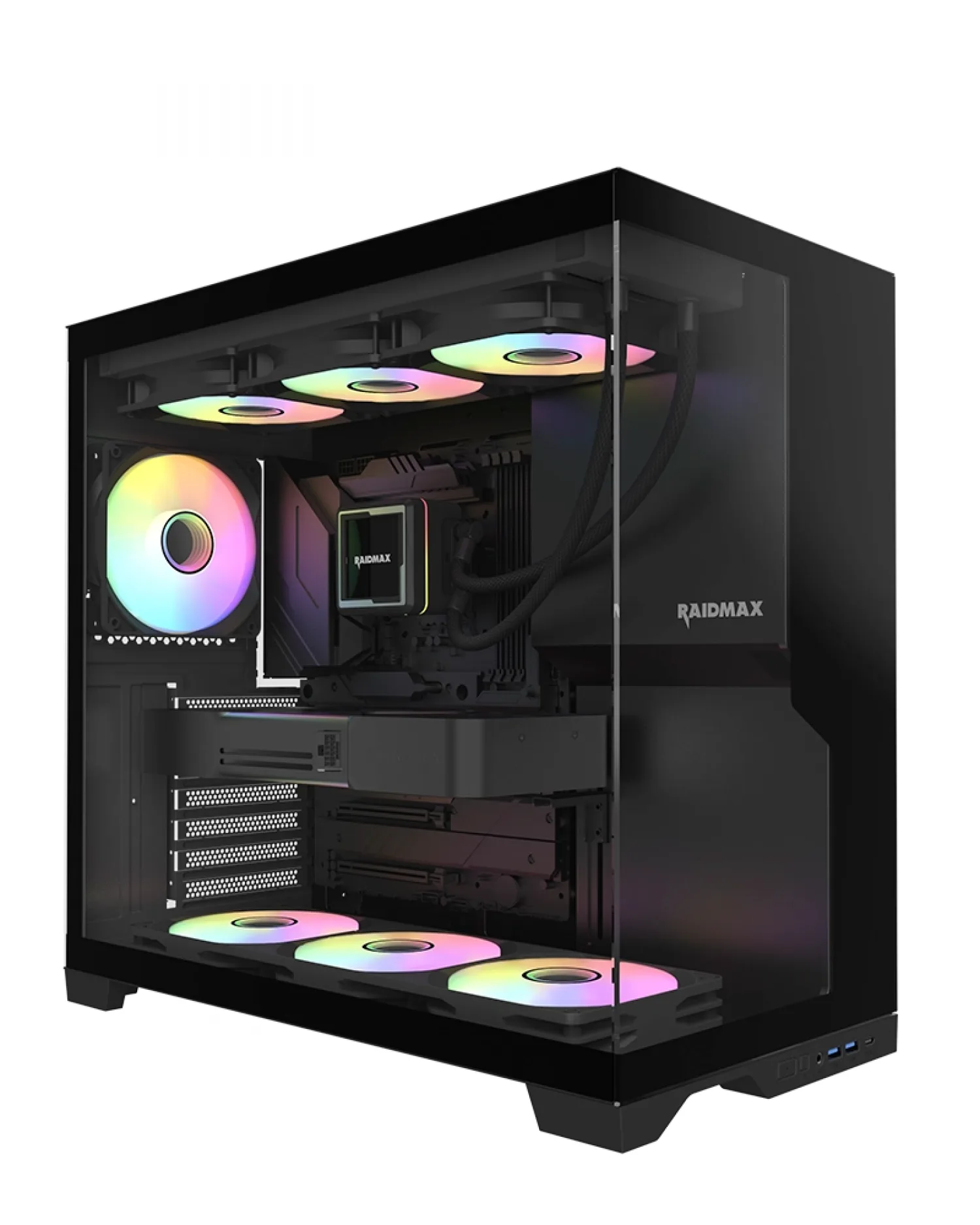 GABINETE GAMER RAIDMAX INFINITA I700 BLACK ARGB TG