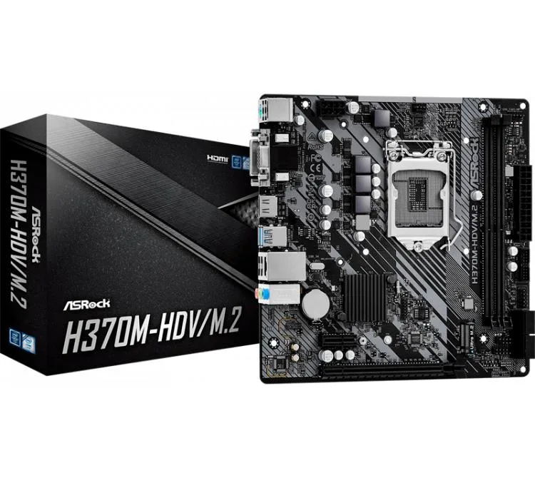 MOTHER ASROCK CHIPSET H370 CML-HDV/M.2 TPM R2.0 DDR4 M-ATX S1200