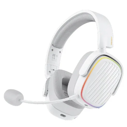 AURICULARES GAMER INALÁMBRICOS FANTECH HARMONY WHG02 WHITE 50MM TRI-MODE MULTIPLATAFORMA