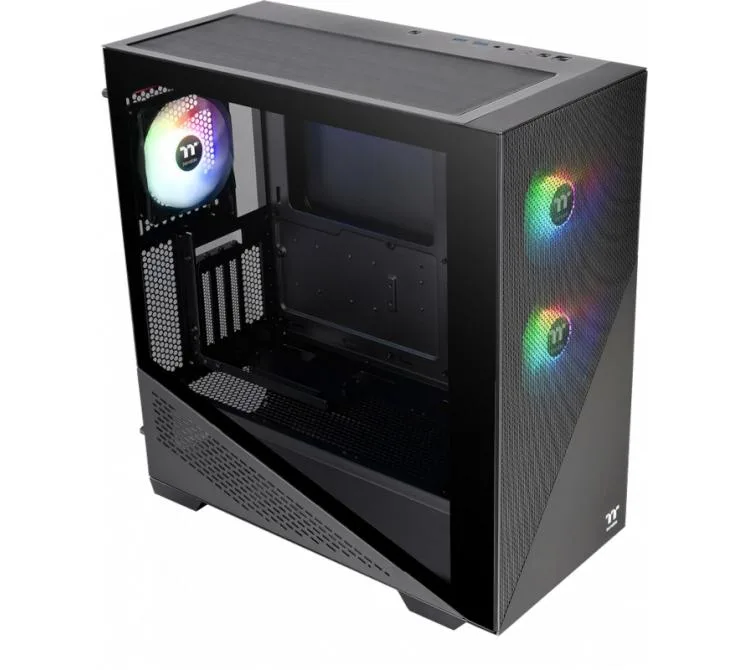 GABINETE THERMALTAKE DIVIDIER 370 TG ARGB 3X120MM ARGB BLACK VIDRIO TEMPLADO