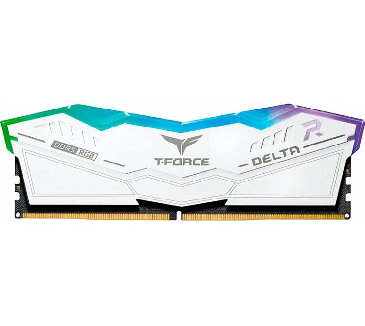 MEMORIA TEAM DDR5 16GB 6000MHZ T-FORCE DELTA RGB WHITE CL38 INTEL XMP / AMD EXPO