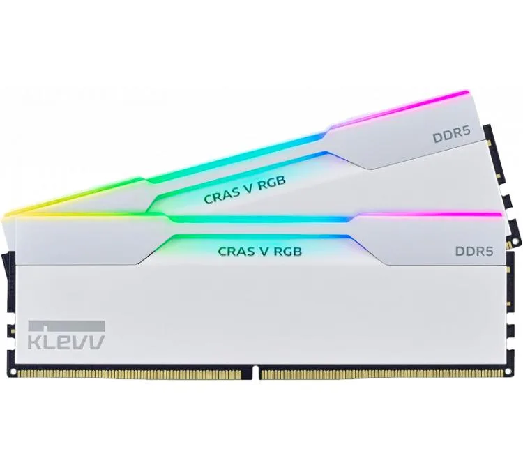 MEMORIA KLEVV DDR5 32GB (2X16GB) 6400MHZ CRAS V RGB WHITE CL32