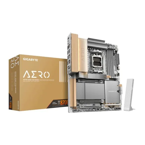 Mother Gigabyte (am5) X870E Aero X3d White Light Wood WIFI 7 DDR5 — foto 2