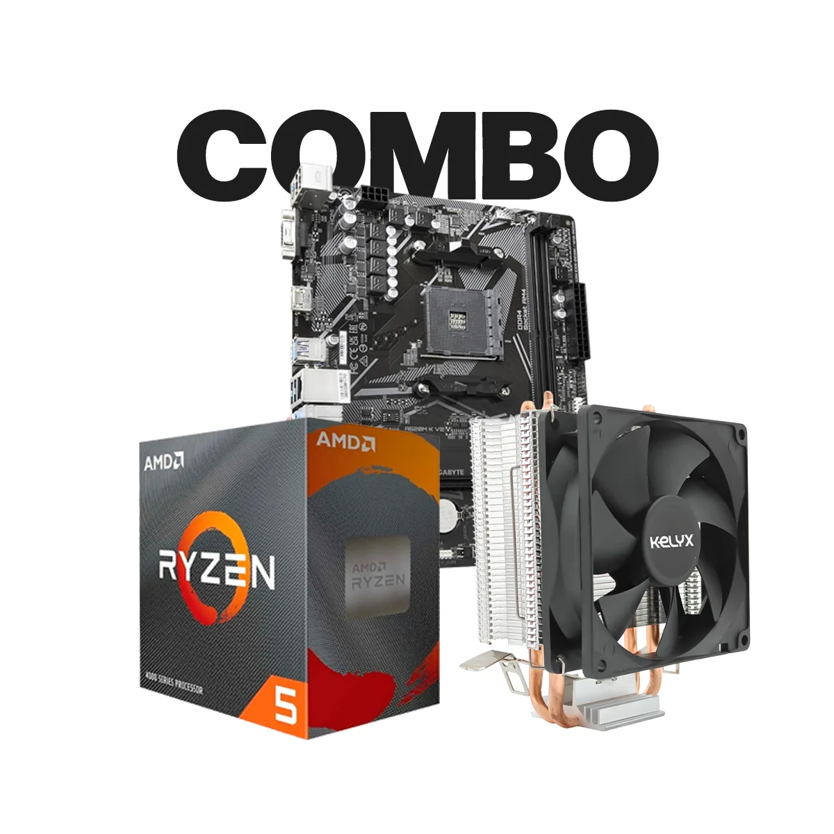 Pc Kelyx MB Giga A520M K V2 / Proces AMD Ryzen 5-3400G Tray / CPU Cooler Kelyx