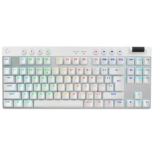 Teclado Mecanico Logitech Pro X Tkl Wireless Lightspeed 1ms White RGB Switch Gx 50hs