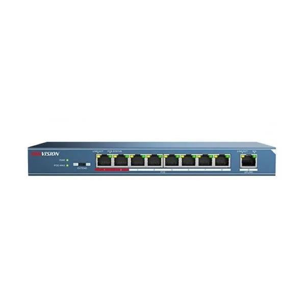 Switch Poe Hikvision 8 Bocas 10100 No Administrable
