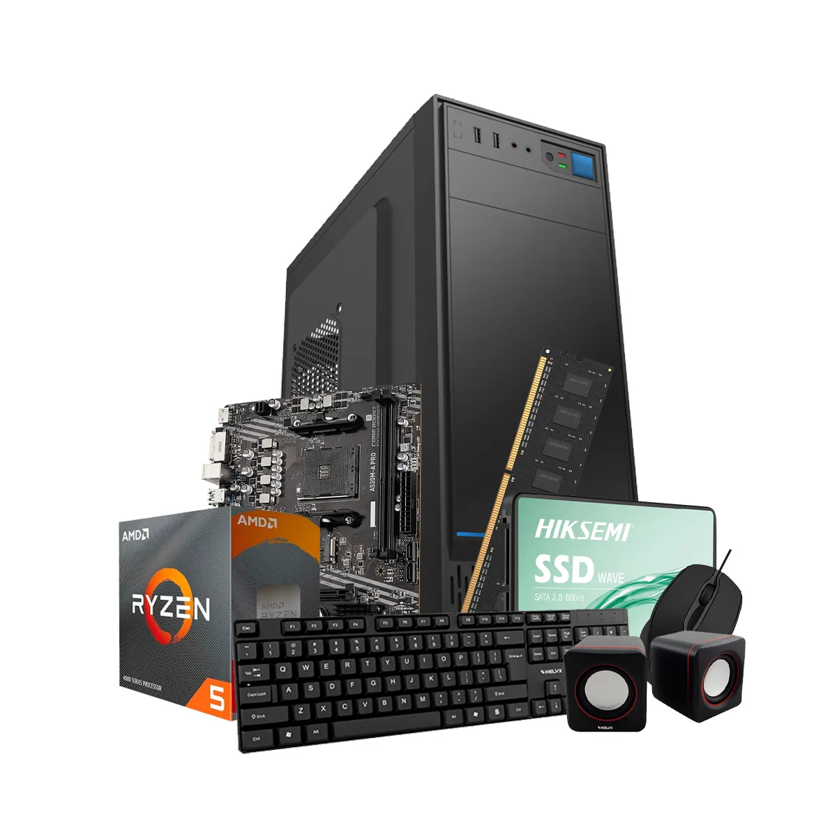 PC KELYX AMD RYZEN 5-3400G 8G SSD 480GB (MSI)