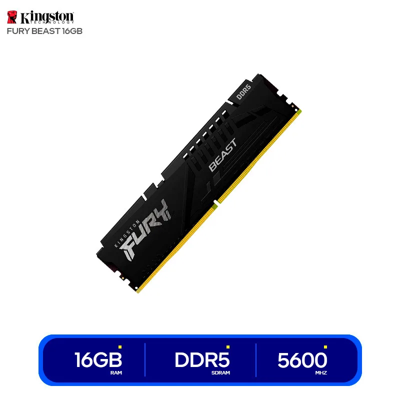 MEMORIA RAM KINGSTON 16GB 5600MHZ DDR5 FURY BLACK
