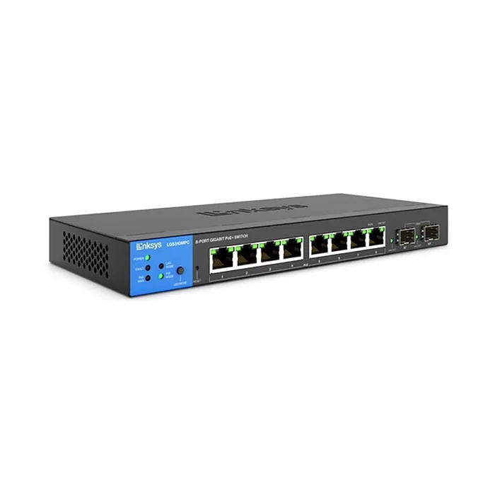 8-PORT Managed Poe+ Switch W/ 2 1g Sfp & 110w
