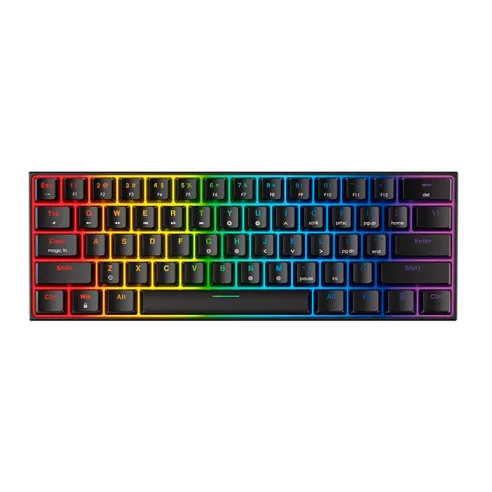 TECLADO MECÁNICO FANTECH MAXFIT61 MK857 BLACK (RED SWITCH)