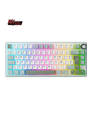 TECLADO ROYAL KLUDGE RKR75 SKYCYAN SWITCH BROWN 75%