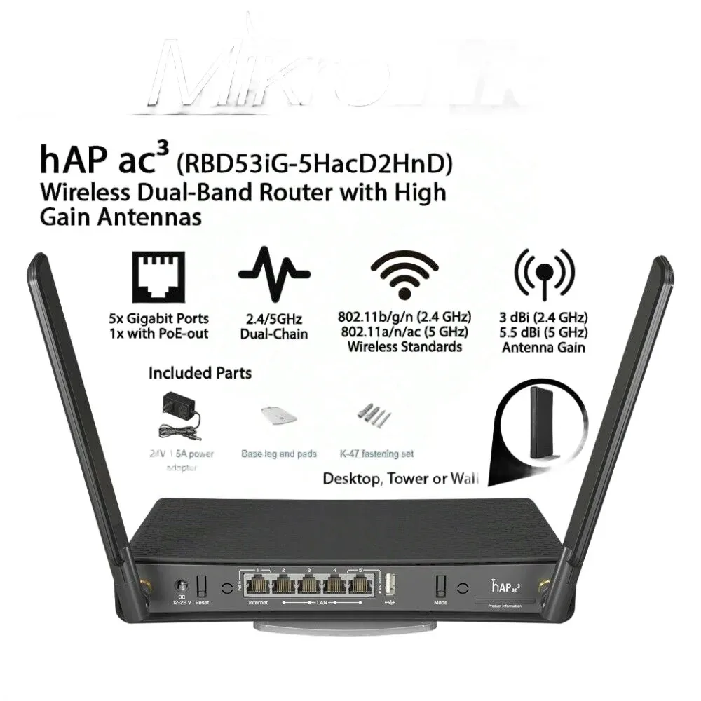 Rb Mikrotik RBD53IG-5HACD2HND Hap Ac3 F/I
