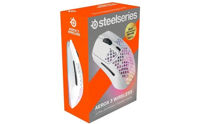 MOUSE STEELSERIES AEROX 3 GEN2 WIRELESS 2.4GHZ BLUETOOTH POLLING 4K SENSOR TRUEMOVE 26K