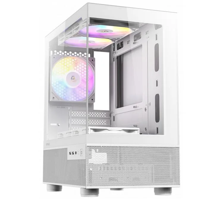 GABINETE ANTEC CX200M ELITE WHITE RGB 5X120MM RGB FANS VIDRIO TEMPLADO 270°