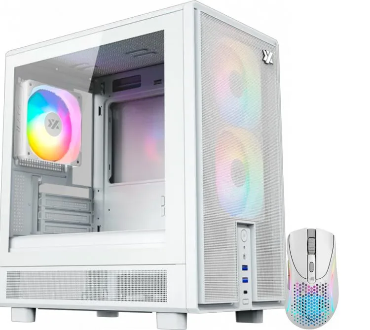 MOUSE GLORIOUS MODEL D 2 WIRELESS 2.4GHZ BLUETOOTH 5.2 MATTE WHITE RGB 26K DPI 66GR 110HS