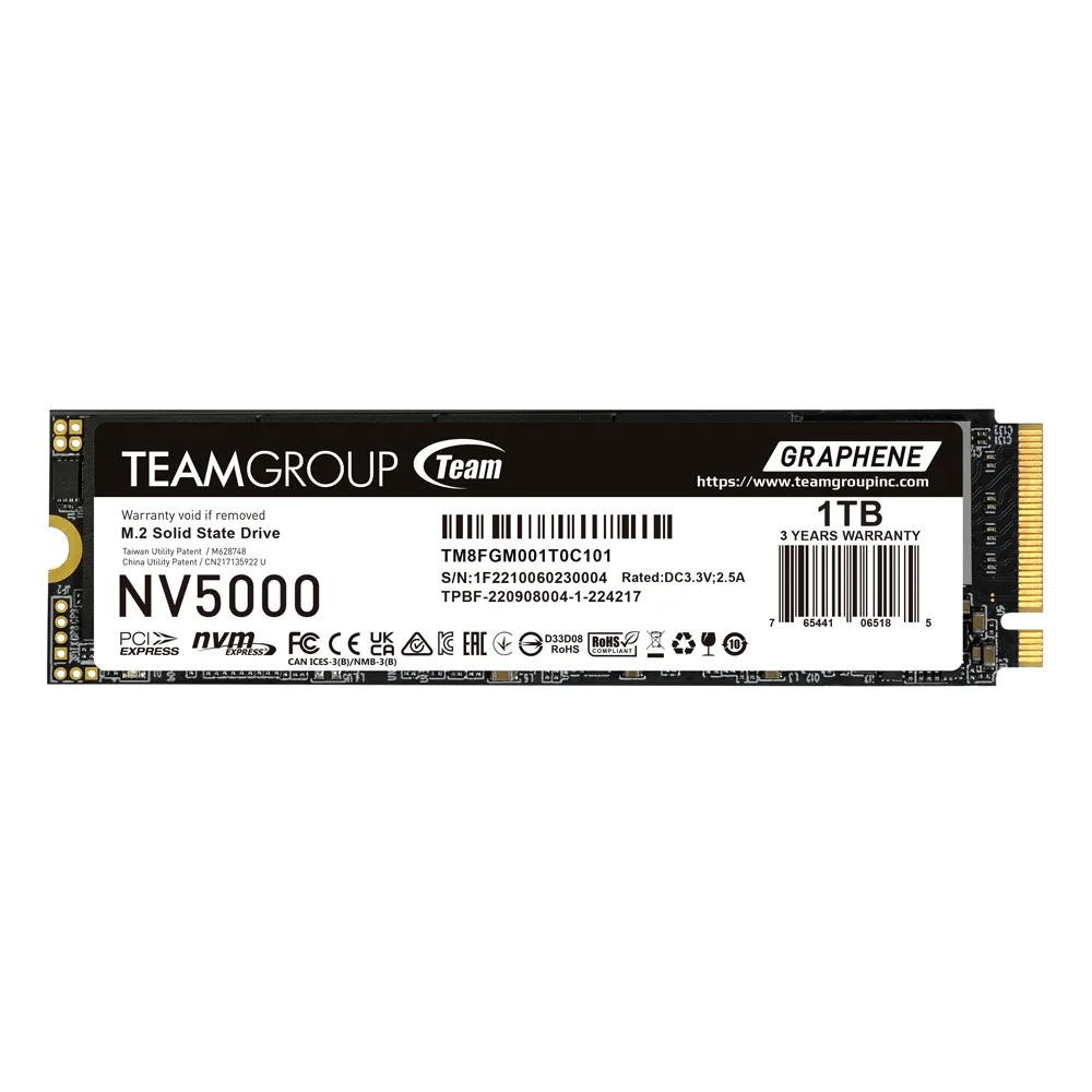 DISCO SOLIDO SSD M.2 TEAM 1TB NV5000 4500MB/S NVME PCI-E X4 GEN4