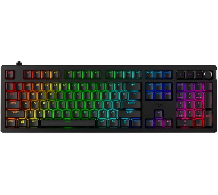 TECLADO MECANICO HYPERX ALLOY RISE RGB NGENUITY SWITCH LINEAR RED ESP USB