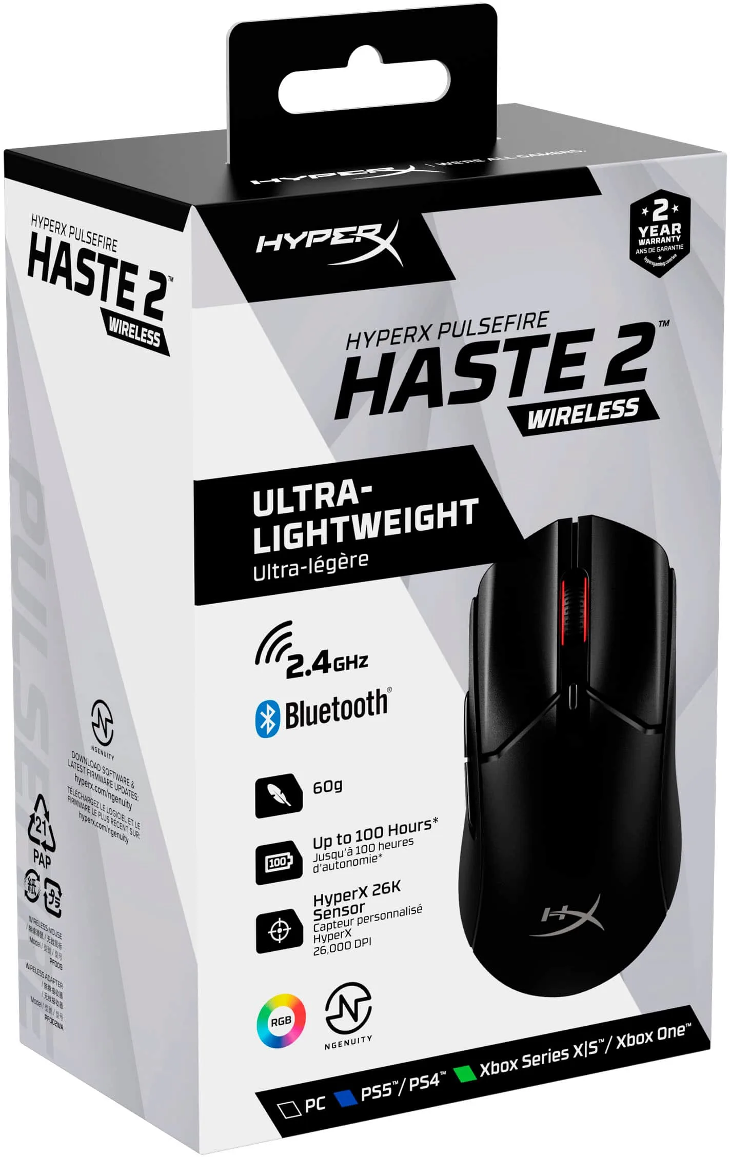 Mouse Hyperx Pulsefire Haste 2 Black RGB