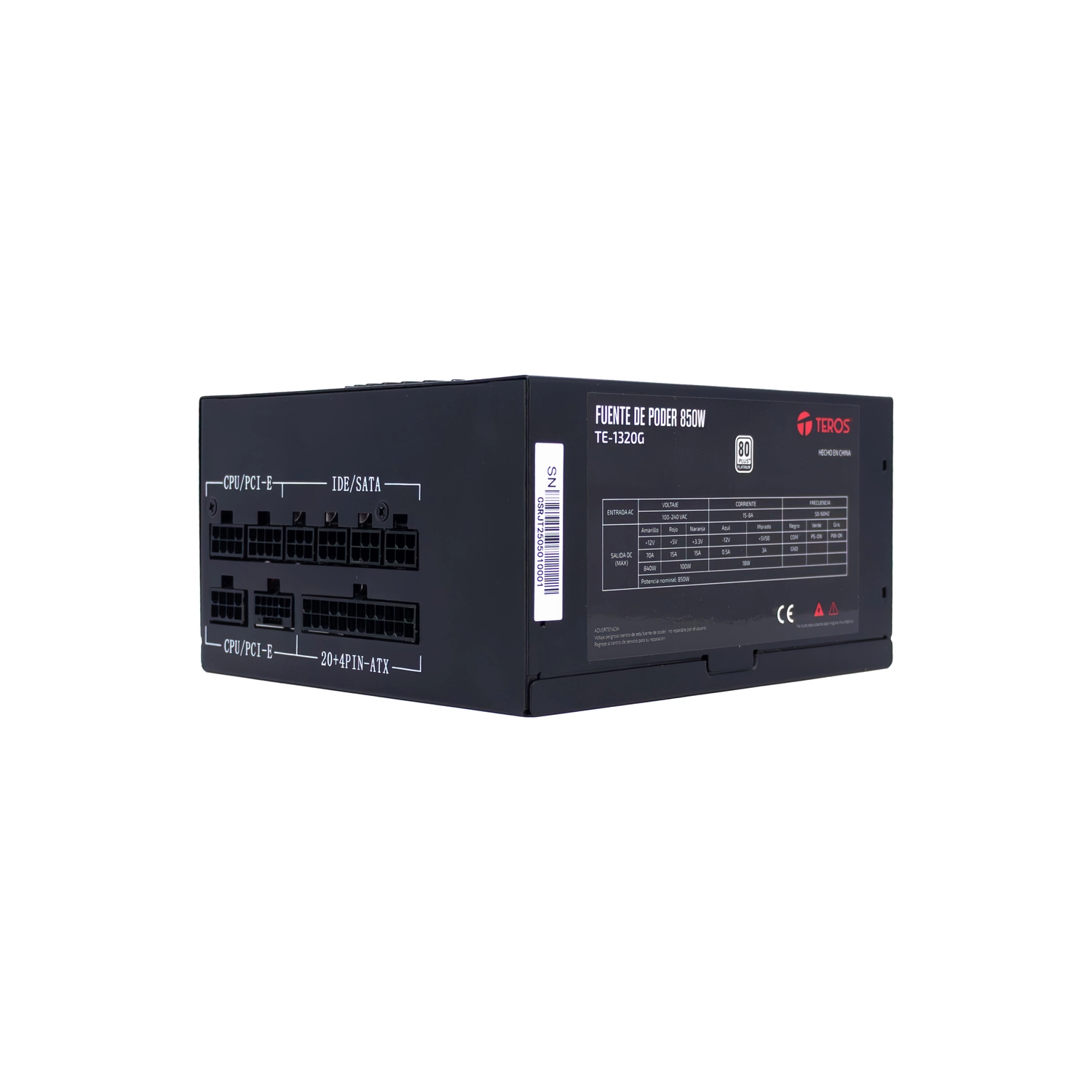 FUENTE TEROS TE-1320G 850W 80 PLUS PLATINUM ATX FULL MODULAR