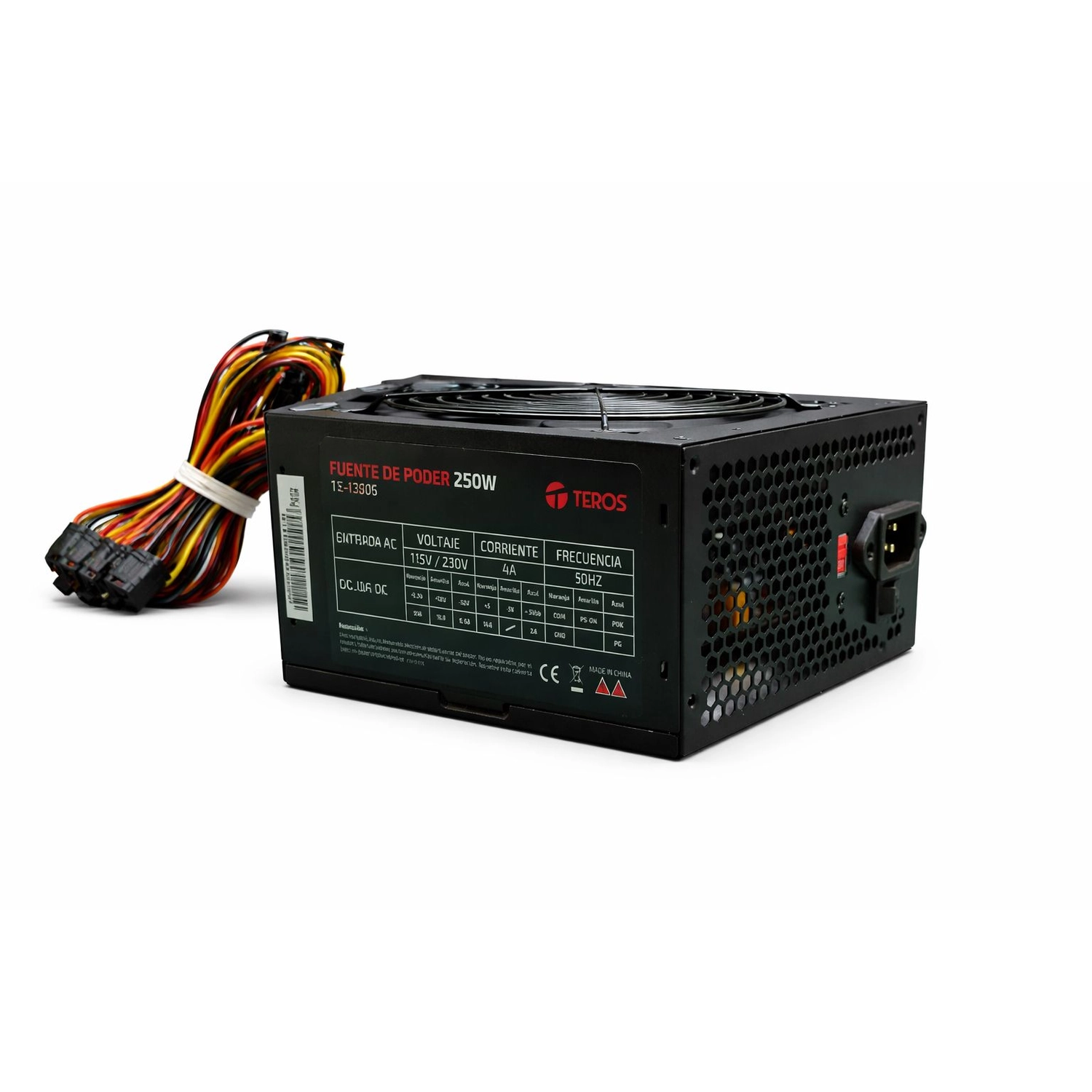 Fuente Teros TE-1330S 250w ATX 24 Pines