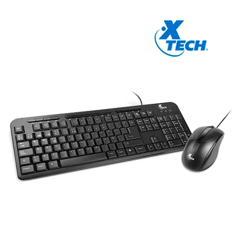 TECLADO Y MOUSE C/CABLE XTECH XTK-301S NEGRO
